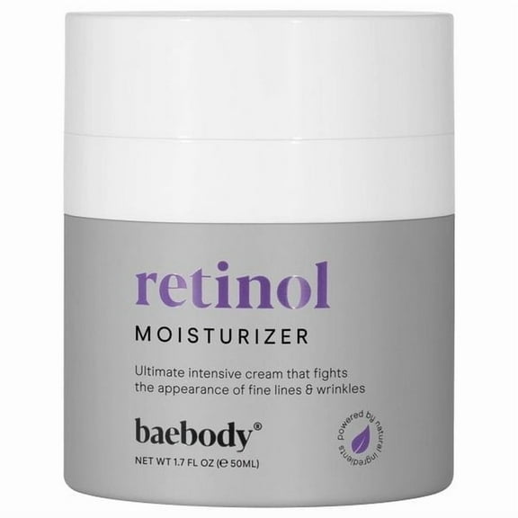 Baebody Retinol Moisturizer Face Cream with Jojoba Oil & Vitamin E, Lightweight Hydrating Face Lotion for Day & Night Use, 1.7 oz