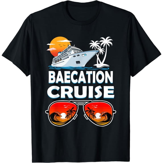 Baecation Cruise Couples Matching Vacation Ship Honeymoon T-Shirt