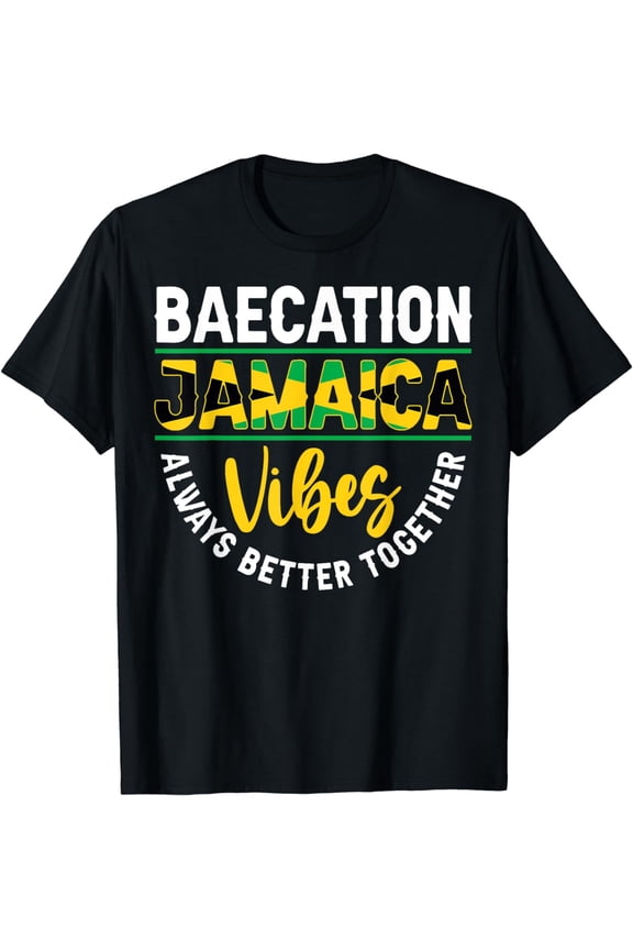 Baecation Jamaica Vibes Matching Couple Vacation Trip T-Shirt