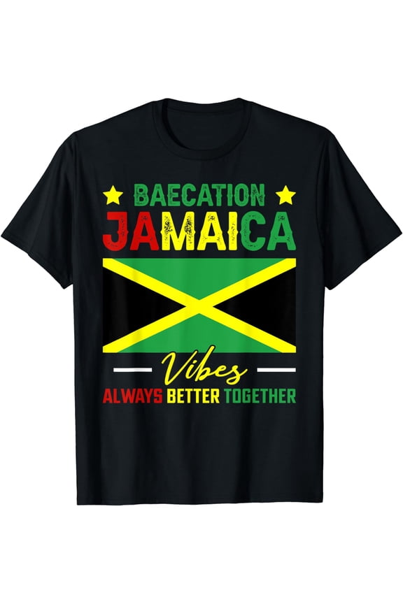 Baecation Jamaica Vibes Matching Couple Vacation Trip T-Shirt