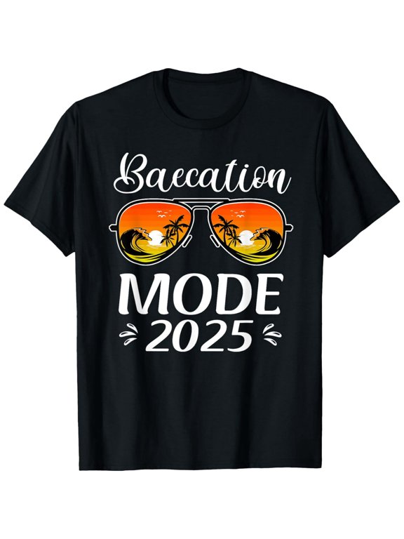 Baecation Mode 2025 Matching Couples Trip Beach Bae Vacay T-Shirt