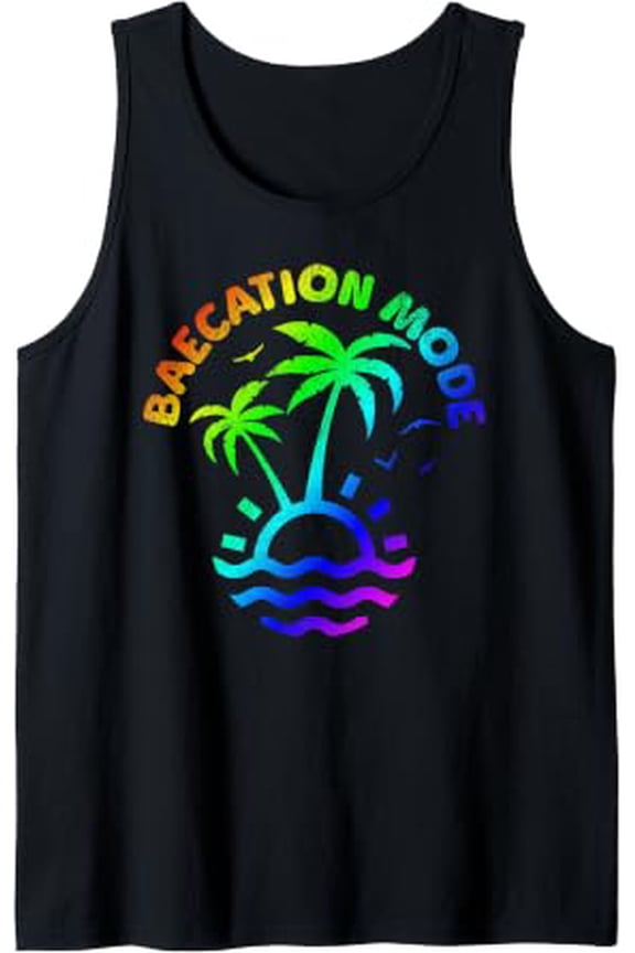 Baecation Mode Honeymoon Matching Couples Vacation Tank Top Size S-3XL