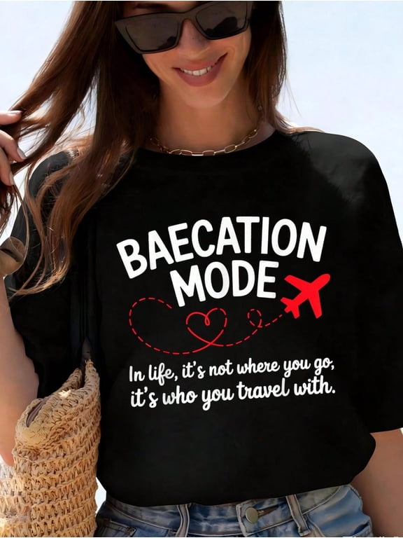 Baecation Mode Honeymoon Vacation T-Shirt Summer Tops Vacation Outfit Women