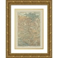 thumbnail image 1 of Baedeker 11x14 Gold Ornate Wood Framed with Double Matting Museum Art Print Titled - Central Germany - Baedeker 1914, 1 of 4