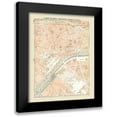 thumbnail image 1 of Baedeker 12x14 Black Modern Framed Museum Art Print Titled - Champ de Mars Trocadero Paris France, 1 of 5