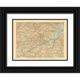 thumbnail image 1 of Baedeker 14x11 Black Ornate Wood Framed with Double Matting Museum Art Print Titled - Murzthal Austria - Baedeker 1896, 1 of 4