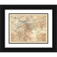 thumbnail image 1 of Baedeker 14x12 Black Ornate Wood Framed with Double Matting Museum Art Print Titled - Karlsbad Region Germany - Baedeker 1910, 1 of 4