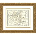 thumbnail image 1 of Baedeker 14x12 Gold Ornate Wood Framed with Double Matting Museum Art Print Titled - Linz Austria - Baedeker 1896, 1 of 4