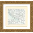 thumbnail image 1 of Baedeker 16x15 Gold Ornate Wood Framed with Double Matting Museum Art Print Titled - Europe Bosnia Dalmatia - Baedeker 1896, 1 of 4