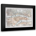 thumbnail image 1 of Baedeker 18x14 Black Modern Framed Museum Art Print Titled - Passau Germany - Baedeker 1914, 1 of 5