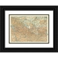 thumbnail image 1 of Baedeker 18x14 Black Ornate Wood Framed with Double Matting Museum Art Print Titled - Central Germany - Baedeker 1914, 1 of 4