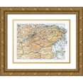 thumbnail image 1 of Baedeker 18x14 Gold Ornate Wood Framed with Double Matting Museum Art Print Titled - Northeastern Switzerland - Baedeker 1921, 1 of 4