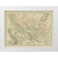 thumbnail image 1 of Baedeker 18x14 White Modern Wood Framed Museum Art Print Titled - Bremen Bremerhaven Germany - Baedeker 1914, 1 of 4