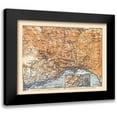thumbnail image 1 of Baedeker 18x15 Black Modern Framed Museum Art Print Titled - Lake Geneva Switzerland - Baedeker 1921, 1 of 5