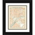 thumbnail image 1 of Baedeker 20x24 Black Ornate Wood Framed with Double Matting Museum Art Print Titled - Champ de Mars Trocadero Paris France, 1 of 4
