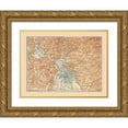thumbnail image 1 of Baedeker 24x19 Gold Ornate Wood Framed with Double Matting Museum Art Print Titled - Graz Austria - Baedeker 1910, 1 of 4