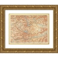 thumbnail image 1 of Baedeker 24x19 Gold Ornate Wood Framed with Double Matting Museum Art Print Titled - Mountains Central Austria - Baedeker 1896, 1 of 4