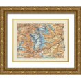 thumbnail image 1 of Baedeker 24x19 Gold Ornate Wood Framed with Double Matting Museum Art Print Titled - Winterberg Mountains Region Switzerland, 1 of 4