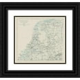 thumbnail image 1 of Baedeker 28x26 Black Ornate Wood Framed with Double Matting Museum Art Print Titled - Northern Netherlands Europe - Baedeker 1910, 1 of 4