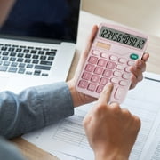 Baeitkot Calculator 12 Digit Desktop Basic Calculato-Power with Large LCD Display School Gear on Clearance