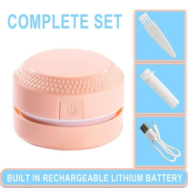 Baeitkot Desktop Vacuum Cleaner Mini Small Rubber Confetti Keyboard Cleaner Portable Automatic Collector Hand Vacuum Cordless Rechargeable