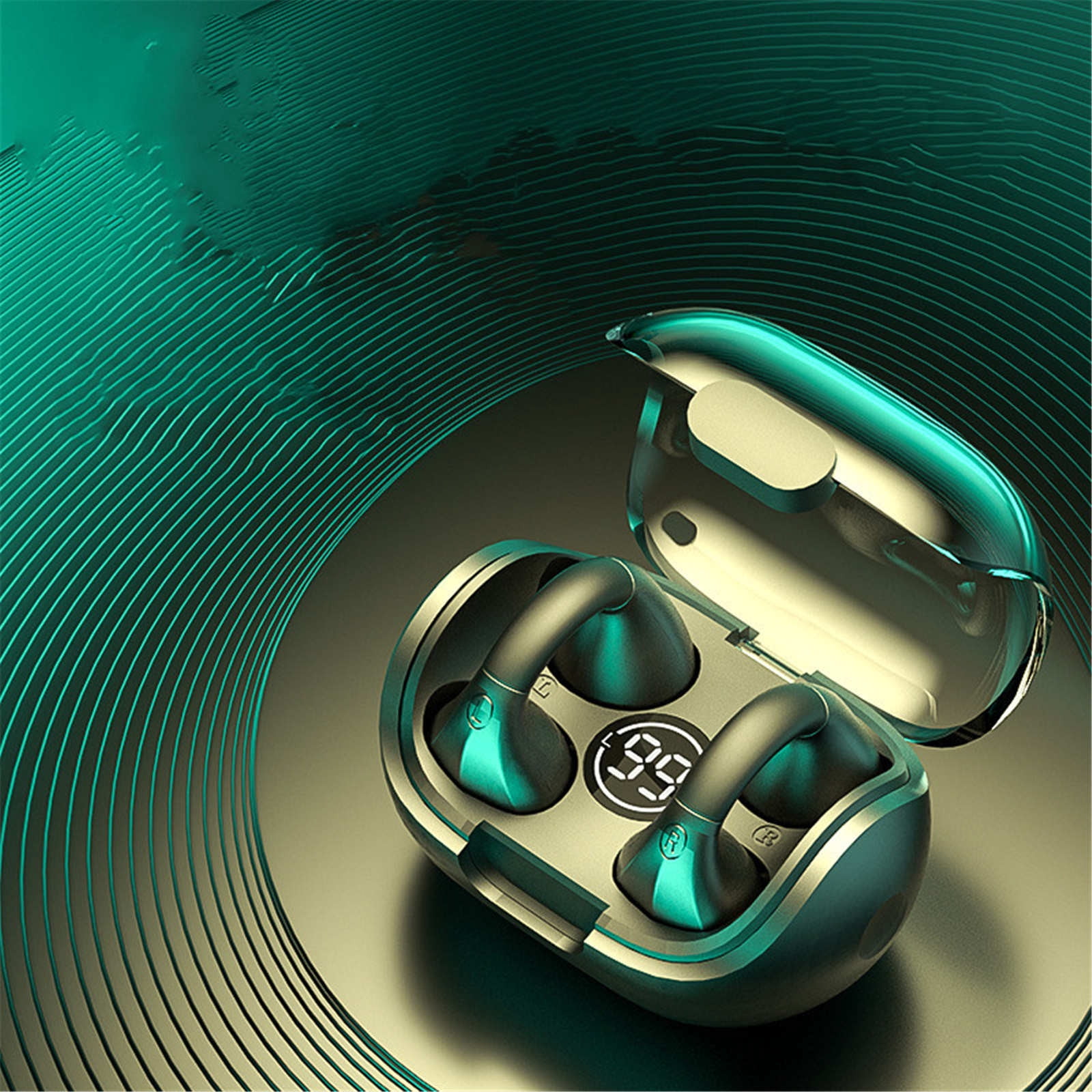 Baeitkot M8 Wireless Bluetooth Headset 5.3 Digital Display Earless High ...