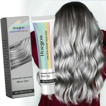 Baeitkot Silver Hair Dye, Elegant Platinum Hair Color, Long-Lasting Color Lock and Nourishing Plant Extracts, 3.5oz