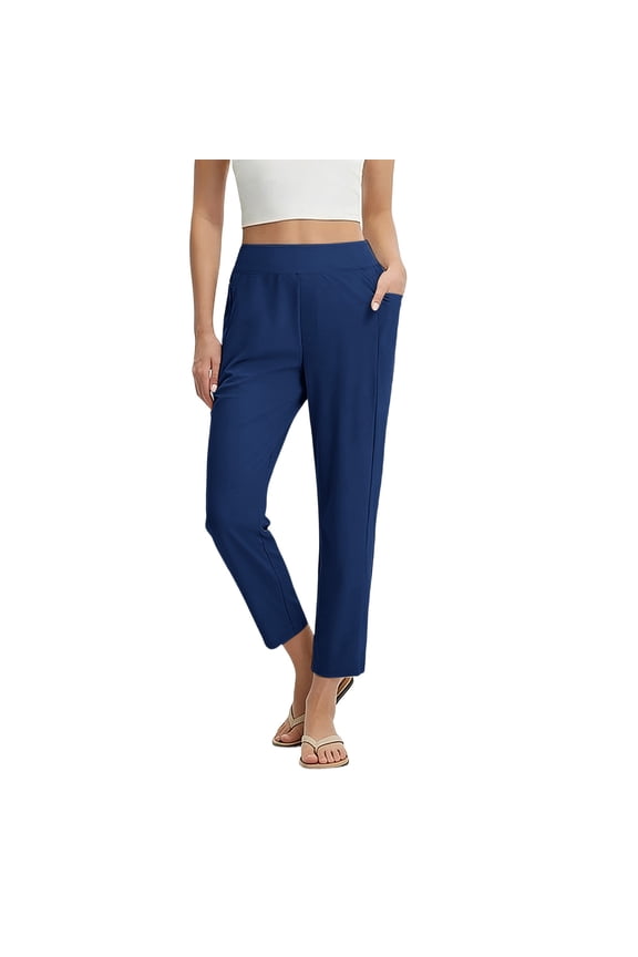 Summer Pants of Woman Women Oversized Drying Tight Elastic Comfortable Fitness Pants Yoga Pants Blue M