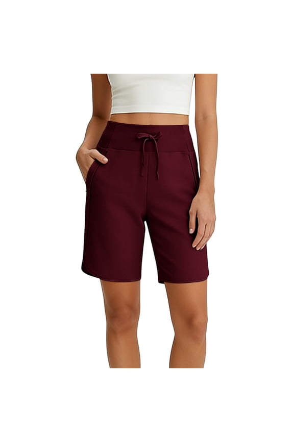 Summer Pants of Woman Women Oversized Drying Tight Elastic Comfortable Fitness Pants Yoga Pants Wine XXL