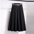thumbnail image 1 of Baeitkot Women's Hanging Belt Midi Skirt Fashionable Women's Solid Color Hanging Mid Length Belt Casual Style Midi Skirt Black XXXXXL, 1 of 3