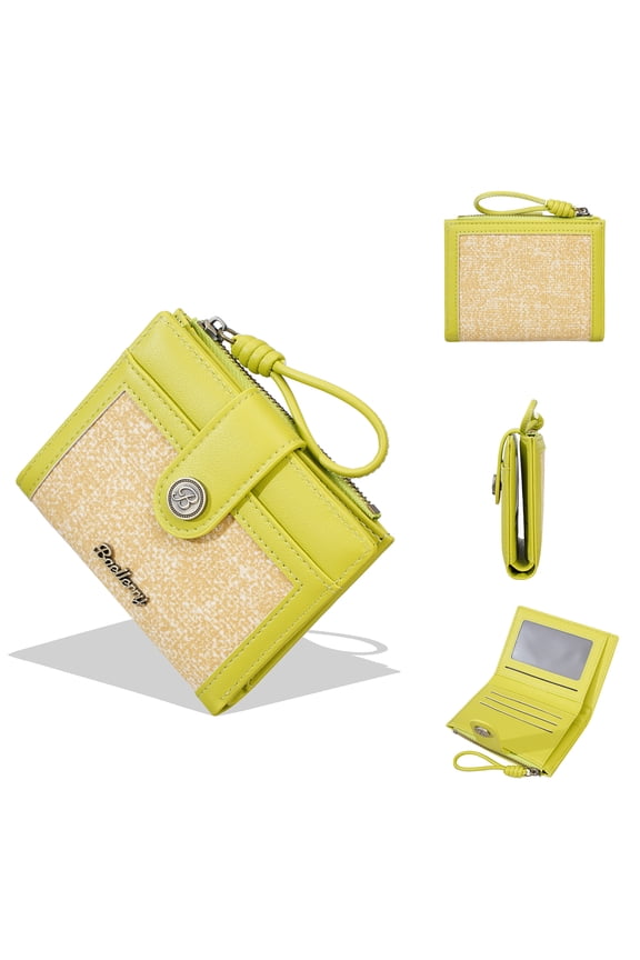 Baellerry Women's Multifunctional Card Holder with Hidden Coin Pocket Zipper Wallet, Large Capacity Multi-Card Slot Document Storage, Portable Mini Wallet