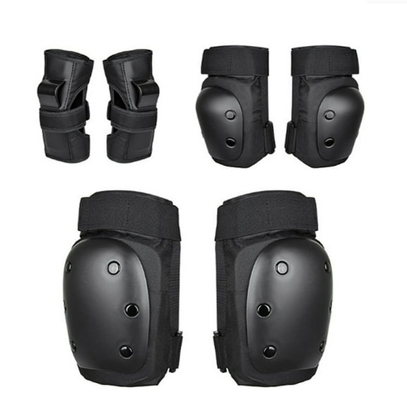 Baellert 6Pcs/Set Children Adult Shock-absorbing Adjustable Knee Hand Elbow Guards for Outdoor Sports