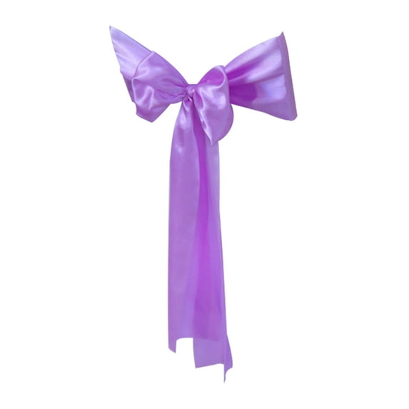 Baellert Elegant Chair Back Bow Tie Breathable Faux Silk and Stain Wedding Banquet Ribbon Chair Bands Party Supplies