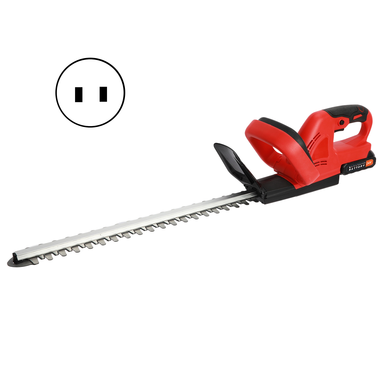Baellert Powerful Batteries Rechargeable On/off Switch Safety Guard Hedge Trimmer 800W Electric