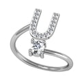 thumbnail image 1 of Baellert Ring Adjustable Open End Copper Letter Women Finger Jewellery for Dating, 1 of 8