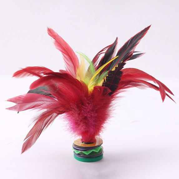 Baellert Shuttlecock Stable Base Anti-drop Fadeless Kick-resistant No Shedding Colorful Feathers 20cm Chinese Shuttlecock for Student