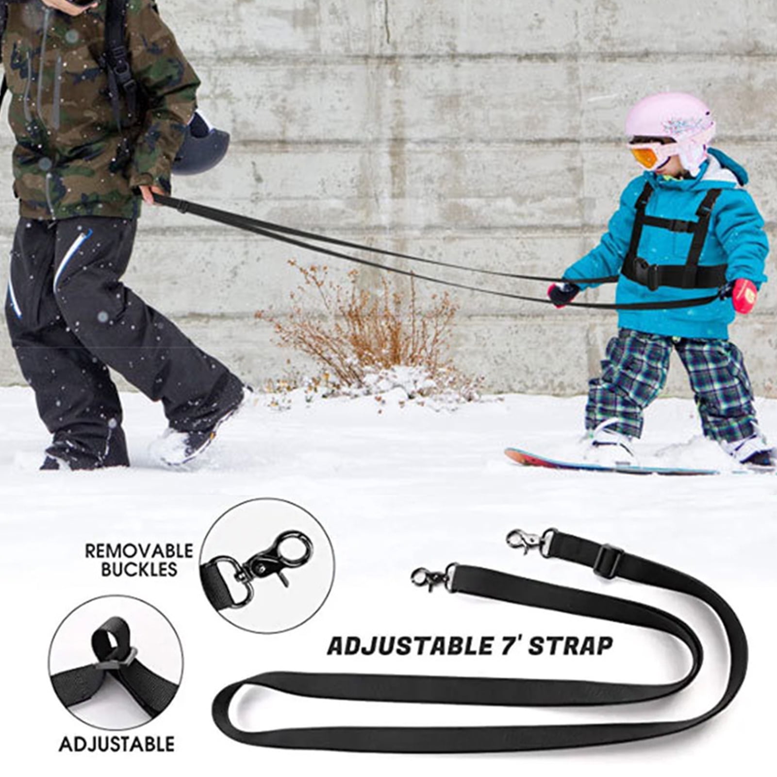 Baellert Toddler Skiing Harness Trainer with Removable Leash Adjustable