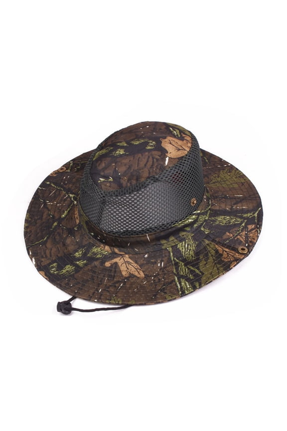 Unisex Summer Camo Breathable Mesh Sun Hat Boonie Outdoor Hunting Cap