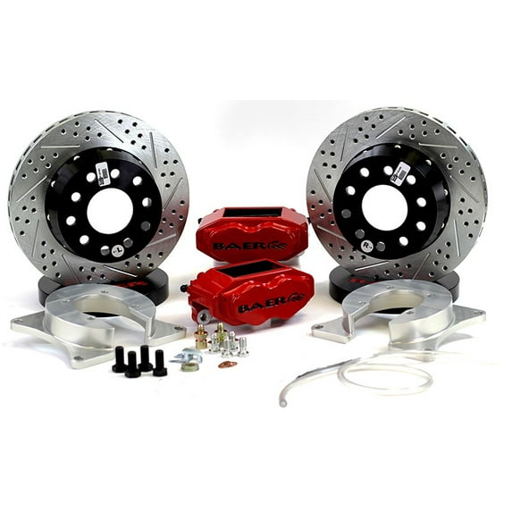 Baer Brakes 4142070FR 11" SS4+ Deep Stage Rear Brake Kit, Fire Red, SDZ