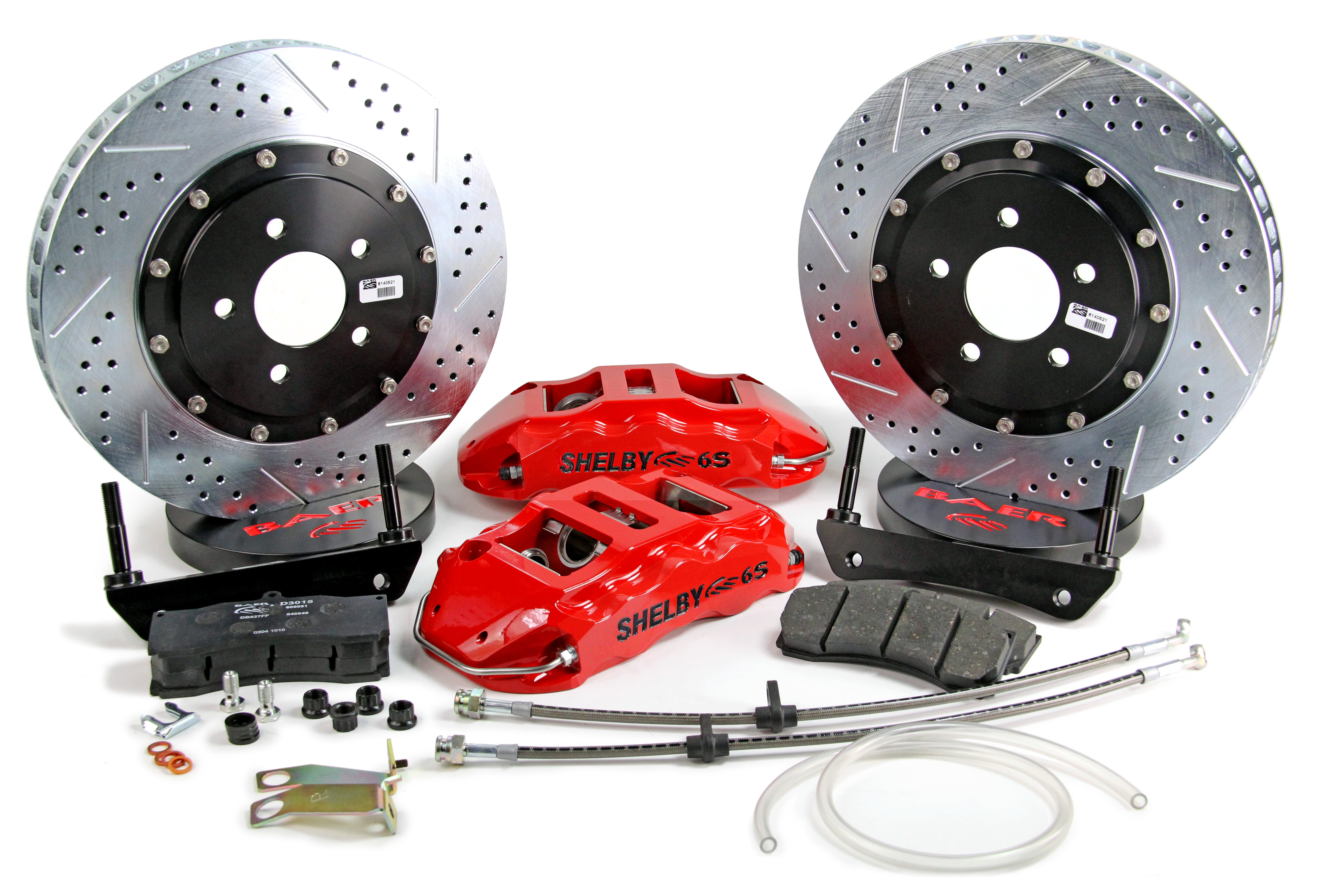 Baer Brakes 4261112R 14" Extreme+ Front Brake Kit - Red w/Shelby Logo