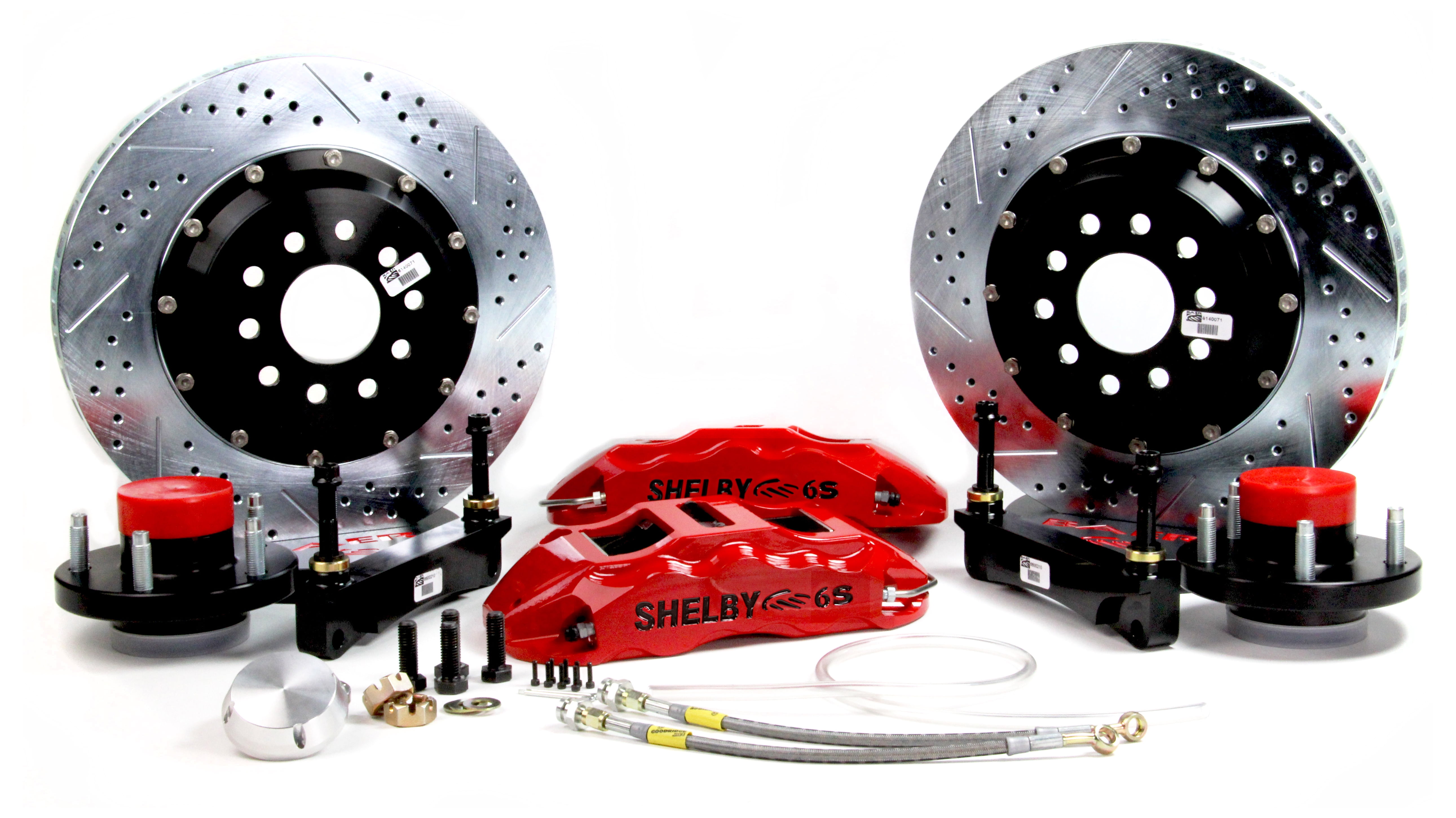 Baer Brakes 4261142R 14" Extreme+ Front Brake Kit - Red w/Shelby Logo