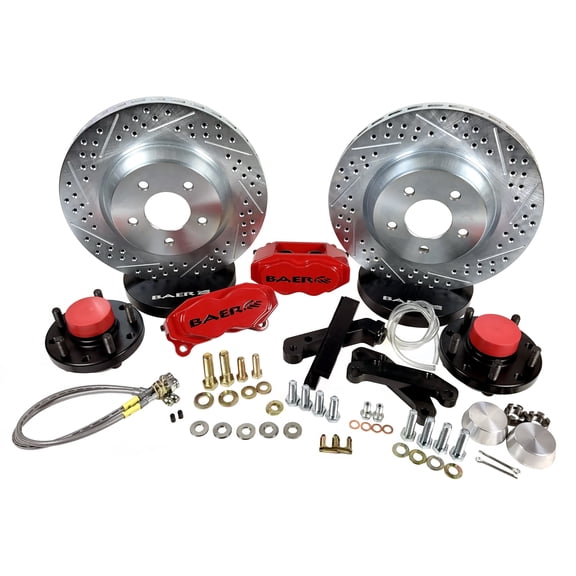 Baer Brakes 4261418S 13" SS4 Front Brake Kit, Silver, SDZ, Std. Studs