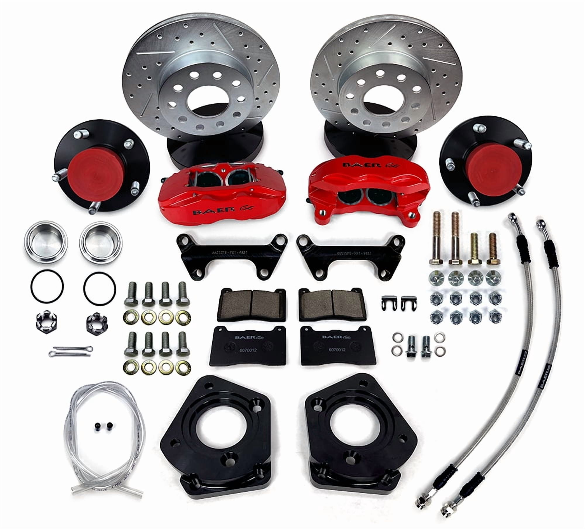 Baer Brakes 4261654FR 11" SS4 Alum Hub, Front Brake Kit, Fire Red, SDZ