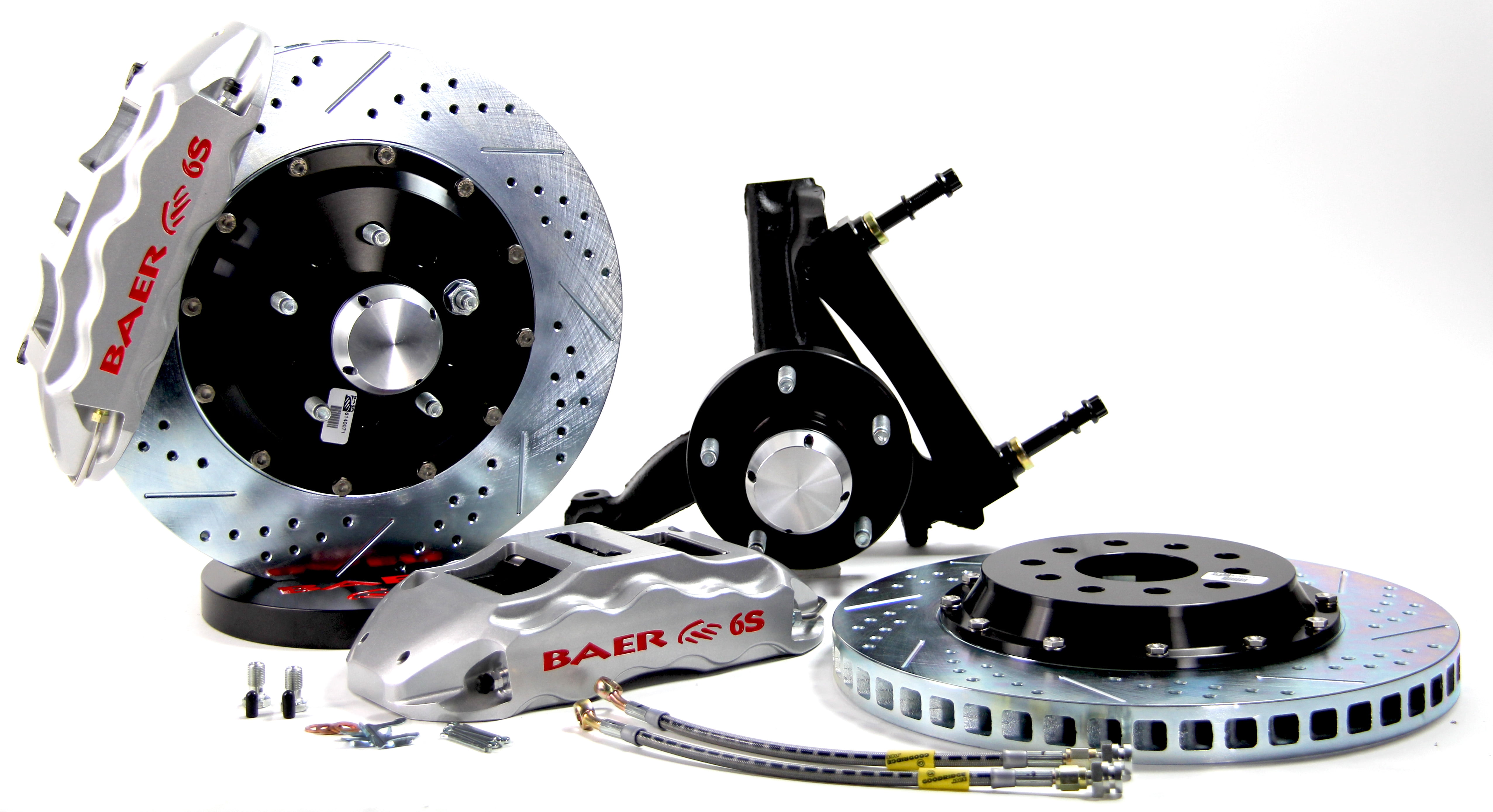 Baer Brakes 4301086S 14" Extreme+ Front Brake Kit, Silver, SDZ, Std. Studs