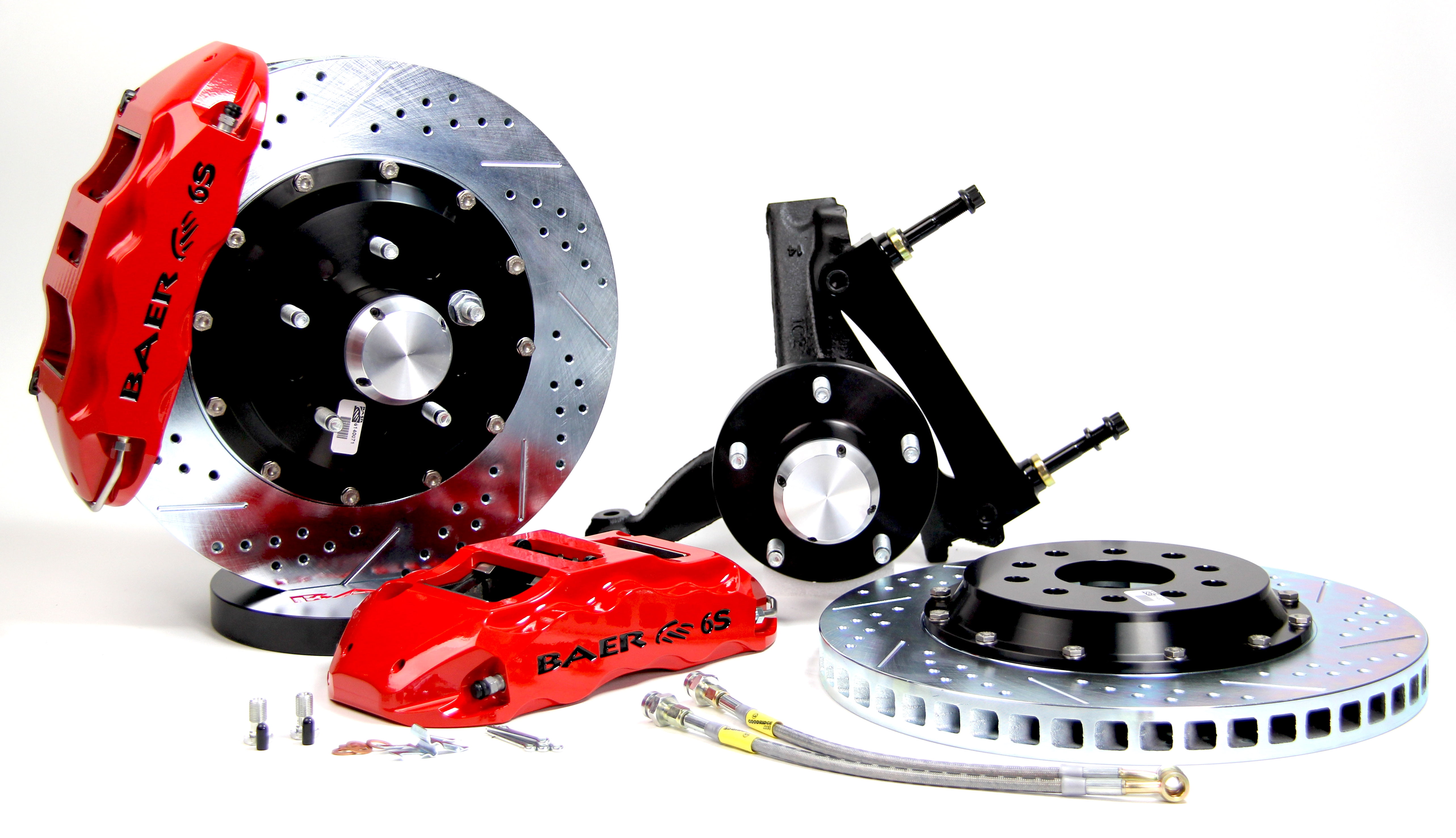 Baer Brakes 4301107S 14" Extreme+ Front Brake Kit, Silver, SDZ, Std. Studs
