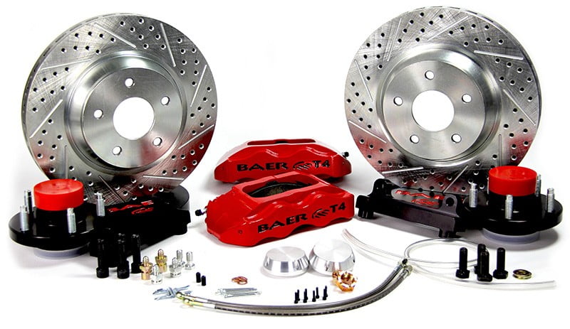 Baer Brakes 4301381B 13" Track4 Front Brake Kit, Black, SDZ, Std. Studs