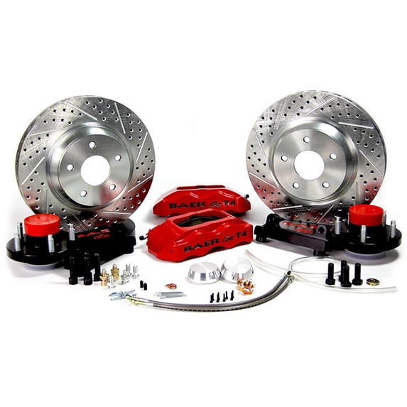 Baer Brakes 4301381B 13" Track4 Front Brake Kit, Black, SDZ, Std. Studs
