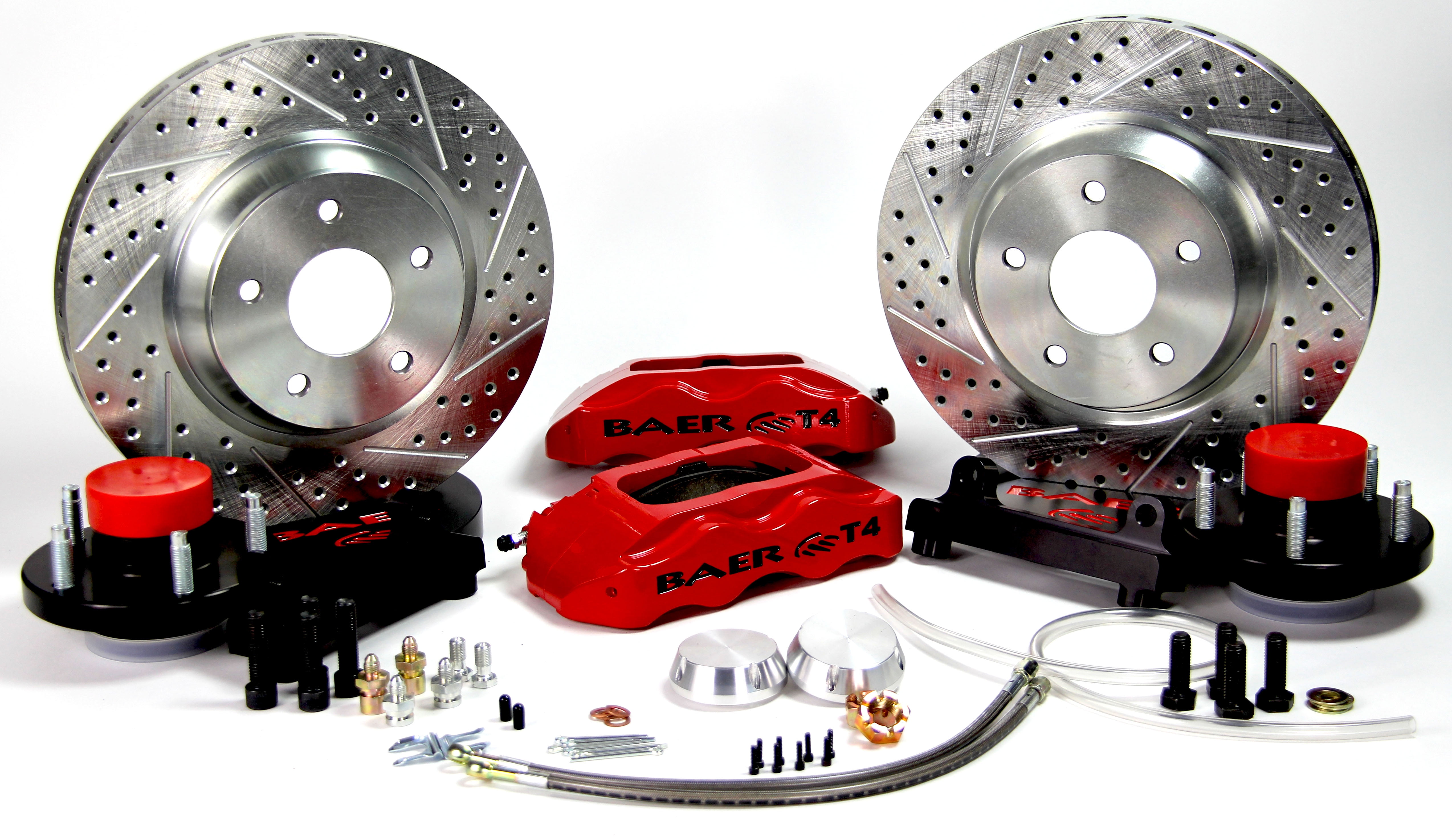 Baer Brakes 4301399HO 13" Track4 Front Brake Kit, Hugger Orange, SDZ, Std. Studs