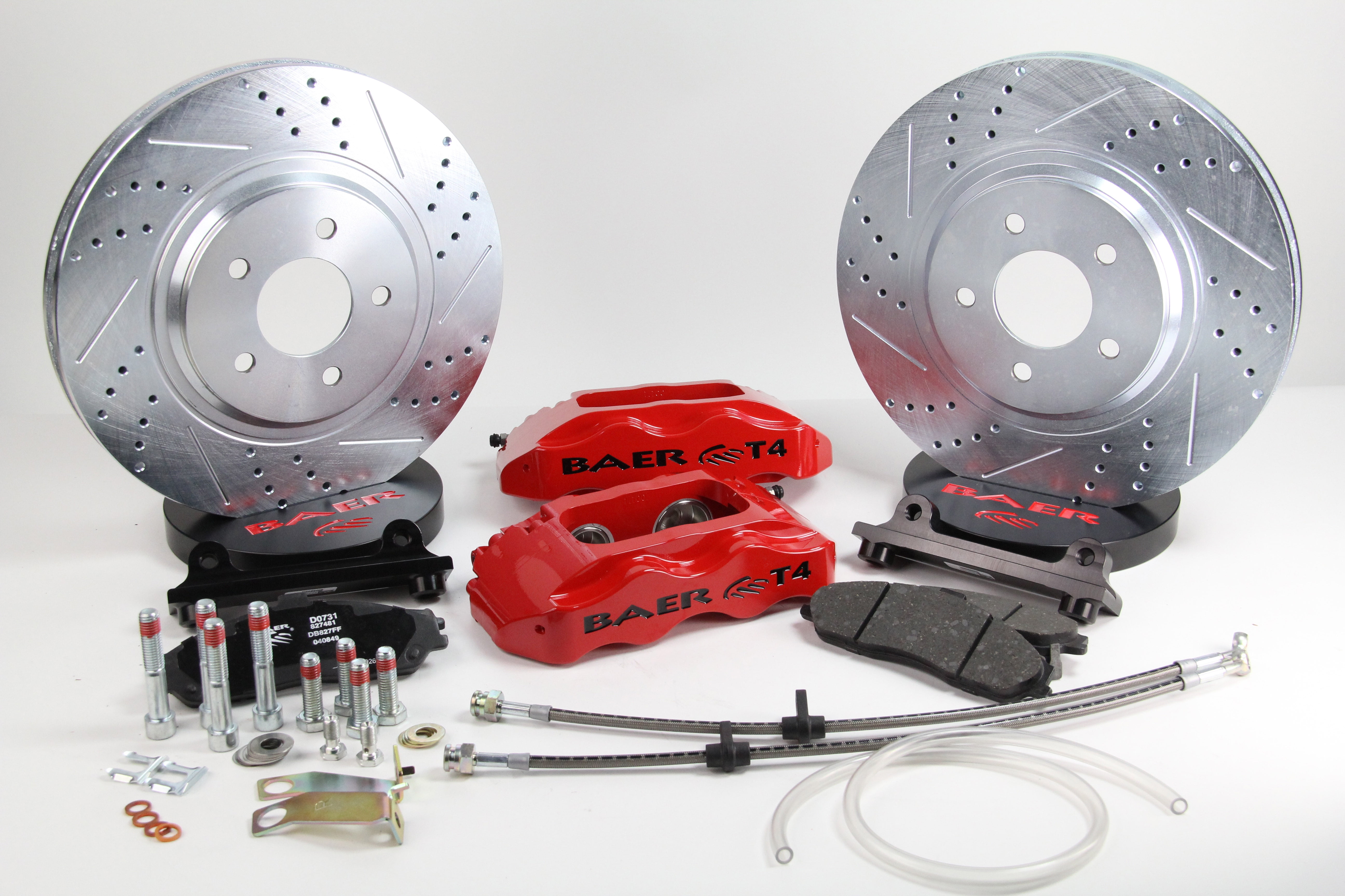Baer Brakes 4301410MG 13" Track4 Front Brake Kit, Monster Green, SDZ