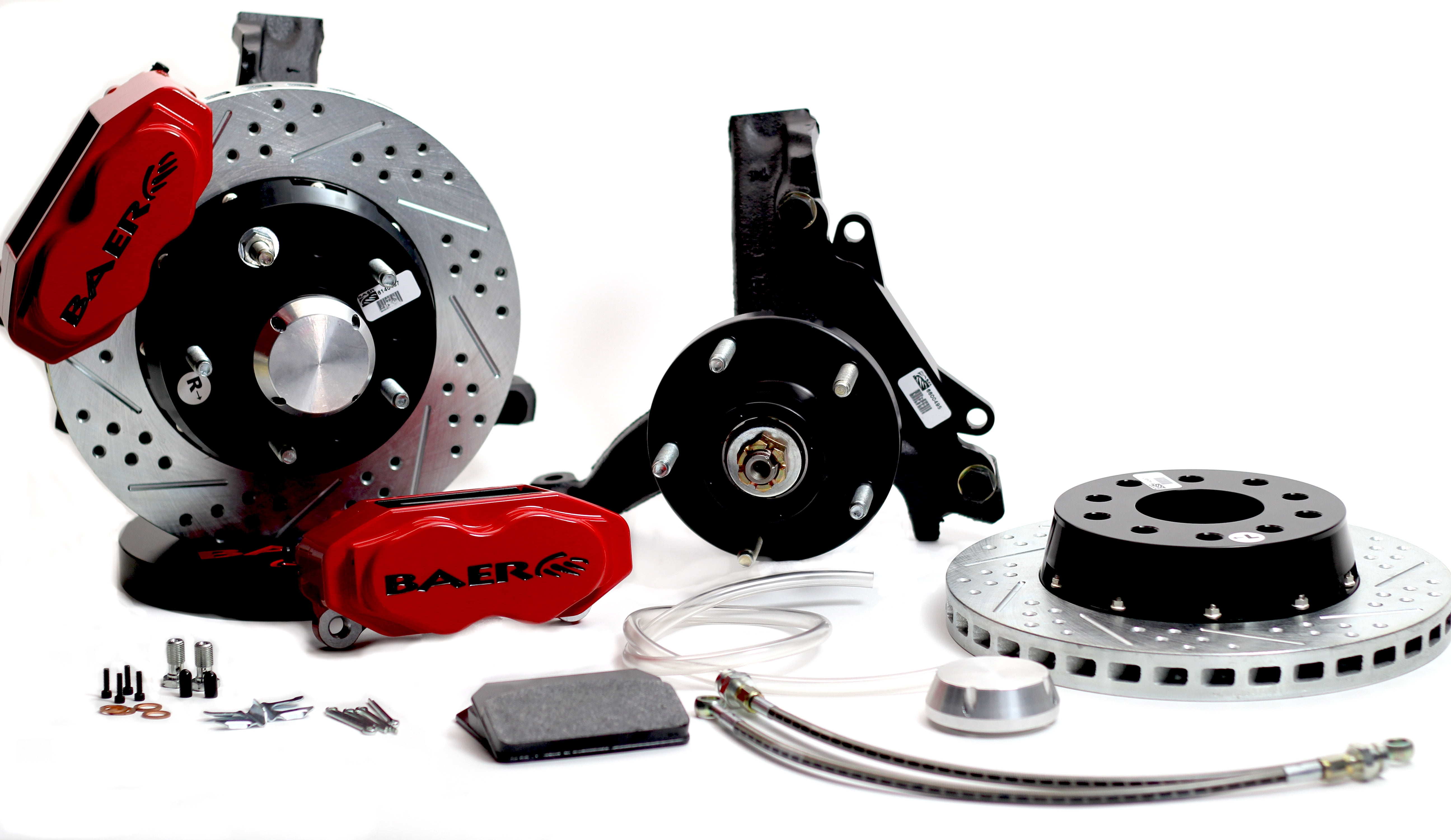 Baer Brakes 4301460S 11" SS4+ Front Brake Kit, Silver, SDZ, Std. Studs